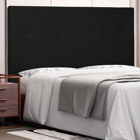 Cabeceira Casal 140cm Corino Aquilla Preto