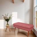 Ver imagem 2 de Puff Aparador Estofado Italy Decorativo Veludo Rose
