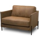 Ver imagem 1 de Poltrona Decorativa para Sala Living Industrial 80cm Amábile L06 Couro Camel - Lyam Decor