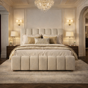 Ver imagem 1 de Cama Queen Cabeceira Florença Estofada Linho Luxo