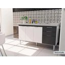 Ver imagem 2 de Gabinete Cozinha Fit 114cm - Branco/grafite - Fimap