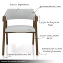 Ver imagem 3 de Kit 4 Cadeiras Sala de Jantar e Jogos Carteados Madeira Maciça Poker Linho Cinza/nogueira G42 - Gran