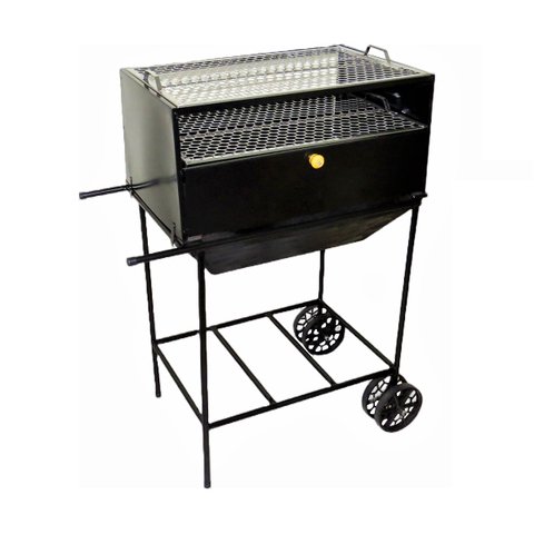 Churrasqueira Espetinho Master Grelhas Carrinho 98x62x41cm Ouro Minas