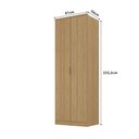 Ver imagem 3 de Guarda Roupa 81cm 2 Portas de Abrir C/ 2 Gavetas 100% Mdf Cor:olmo