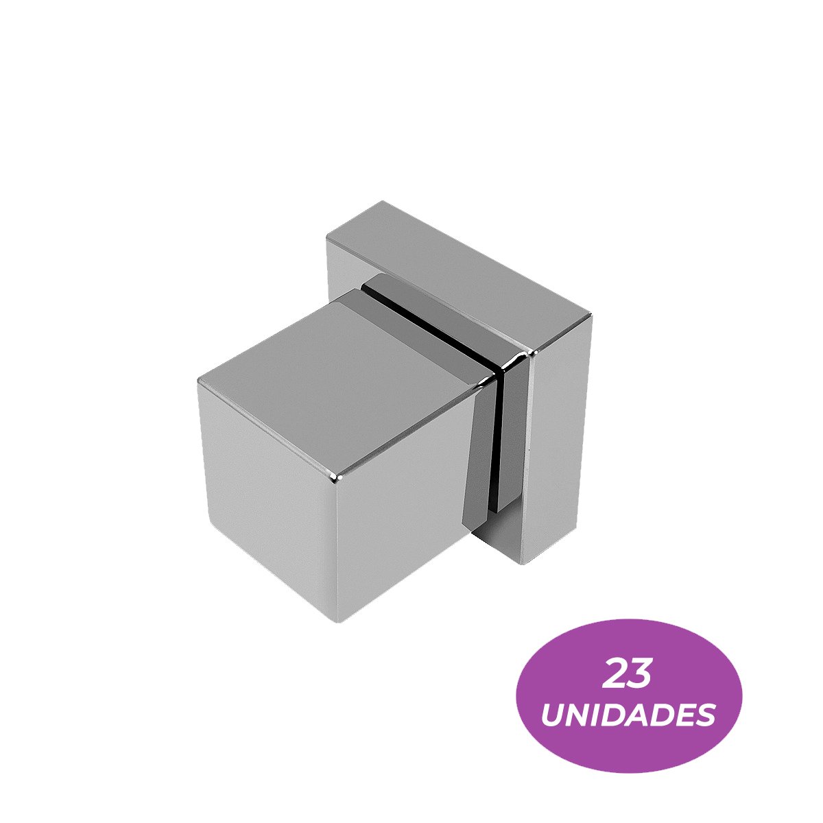 23 Acabamentos Registro Quadrado Cromado Abs 1/2 e 3/4 - 1