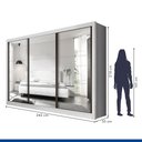 Ver imagem 5 de Guarda Roupa Casal com 9 Espelhos 3 Portas Ravena Minastex