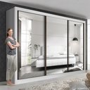 Ver imagem 2 de Guarda Roupa Casal com 9 Espelhos 3 Portas Ravena Minastex
