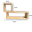 Ver imagem 4 de Kit 2 Nicho Madeira Maciça Rustico Grande