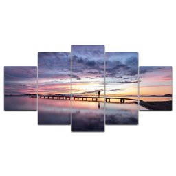 Kit Placas Quadros Decorativos 5 Pçs 3d Borda Infinita Ponte - 2