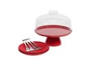 Ver imagem 2 de Kit Boleira com 4 Pratos/4 Garfos Brinox 99327/1465 Vermelho