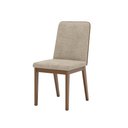 Ver imagem 3 de Conjunto 2 Cadeiras Henn Pietra para Mesa de Jantar Suede Corano Pés em Madeira Maciça