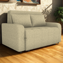 Ver imagem 2 de Sofa Cama 2 Lugares 138 Cm Amora Linho Vancouver Palha Milani Store