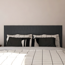 Ver imagem 2 de Kit Cabeceira King Painel Ripado Eva 20RIPAS de 1,1m Black com Textura Preta com Acabamento Superior