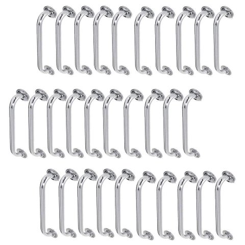 Alça de Apoio Inox Barra 50cm Kit 30 Unidades Acessibilidade Idoso Cadeirante Banheiro Corrimao