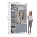 Ver imagem 2 de Guarda-roupa Modulado 132cm 3 Portas 4 Gavetas Alpes Luciane