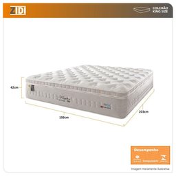 Colchão King Kingston Molas Ensacadas Látex Visco Gel Cinza - 5 Colchão King Kingston Molas Ensacadas Látex Visco Gel Cinza - 5