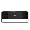 Ver imagem 2 de Rack para TV até 55 Polegadas 150cm 2 Portas Orgânico Metal Luna Nero/Preto