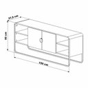 Ver imagem 3 de Rack para TV até 55 Polegadas 150cm 2 Portas Orgânico Metal Luna Nero/Preto