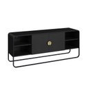 Ver imagem 5 de Rack para TV até 55 Polegadas 150cm 2 Portas Orgânico Metal Luna Nero/Preto