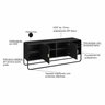 Rack para Tv 55 Polegadas 150cm 2 Portas Orgânico Pé Metal Luna - 6