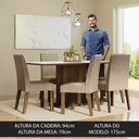 Ver imagem 4 de Conjunto Sala de Jantar Mesa Tampo de Madeira 6 Cadeiras Rustic/branco/imperial Renata Madesa