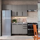 Ver imagem 1 de Cozinha Modulada Compacta 4 Peças Diamante Cinza/Chumbo/Titânio