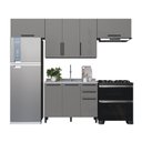 Ver imagem 2 de Cozinha Modulada Compacta 4 Peças Diamante Cinza/Chumbo/Titânio