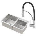 Ver imagem 1 de Kit Cuba Dupla Gourmet Nápoles Aço Inox 304 e Torneira Gourmet Florença Monocomando Goldenx