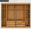Ver imagem 3 de Guarda Roupa 6 Portas 6 Gavetas Olimpia - Móveis Valverde