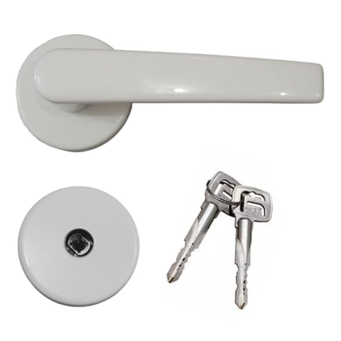 Fechadura Pado Concept 401-40 Externa Tetra Roseta Redonda Branca