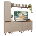 Ver imagem 2 de Rack para TV até 70 Polegadas + Prateleira 200cm Crema Nice Madesa 02