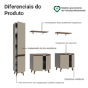 Ver imagem 4 de Rack para TV até 70 Polegadas + Prateleira 200cm Crema Nice Madesa 02