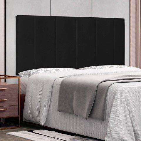 Cabeceira Suspensa Solteiro 90cm Ravenna Preto