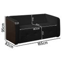 Ver imagem 5 de Sofá Orgânico Tokio 3 Lugares 195cm Bouclê Facto:bouclê Preto
