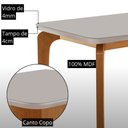 Ver imagem 6 de Mesa de Jantar Liz 120cm Tampo MDF Vidro Canto Copo com 4 Cadeiras Lorena