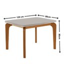 Ver imagem 4 de Mesa de Jantar Liz 120cm Tampo MDF Vidro Canto Copo com 4 Cadeiras Lorena