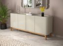 Ver imagem 1 de Buffet / Balcão Fl 4 Portas Estilo Retrô 1.80m Cor Off White