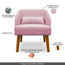 Ver imagem 5 de Poltrona Decorativa Virgínia Veludo Rosa - Montanaris Decor Md Montanaris Decor