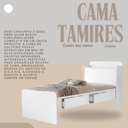 Ver imagem 4 de Cama de Solteiro Tamires Branco de Mdf com Gavetas Prateleira e Baú para Quarto Moderna