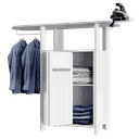 Ver imagem 2 de Passadeira Panto Movel para passar roupa c/Tecido Térmico porta e prateleira-Branco multivisao PASSA