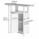 Ver imagem 6 de Passadeira Panto Movel para passar roupa c/Tecido Térmico porta e prateleira-Branco multivisao PASSA