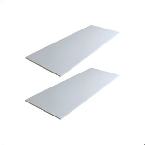 Kit 2 Prateleira Branca 90X40 Tampo Tabua Mdf  Organizadora Decoração Cozinha Quarto Banheiro Sala