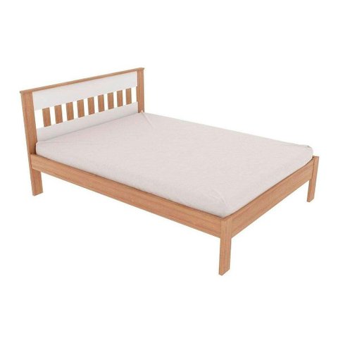 Cama de Casal Cm8007 Amêndoa/branco - Tecno Mobili