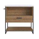 Ver imagem 5 de Gabinete Para Banheiro com lavatório 80cm P1008 Placa e Ponto Placa e Ponto Preto/Mel