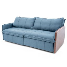 Sofá Cama Casal 2 Lugares 2,50m Domani Linho Azul - Loja Sheep - 2