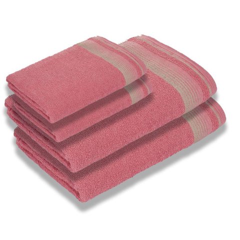 Jogo com 4 Toalhas Luxury Soft Beka 360 G-m² 2 Banho + 2 Rosto Luxo Rosê