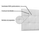 Ver imagem 4 de Cabeceira Suspensa Solteiro 90cm Verona Branco