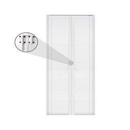 Porta de Alumínio Camarão Com Trinco Lado Direito 210x80cm Branco Allo Esquadrias - 1