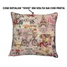 Kit 4 Capas de Almofada Bali Impermeável 100% Algodão Paris Rosa 43cmx43cm - 2