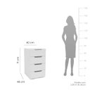 Ver imagem 4 de Gaveteiro Madri com 4 Gavetas 40x71cm Branco 250696